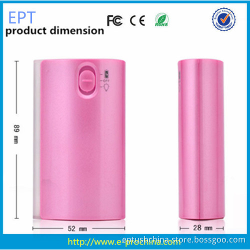 Customized Logo 4400mAh 5200mAh Portable High Capacity Power Bank Gift